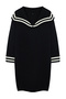 Black Sailor Collar Premium Soft Fabric Knitwear Dress Tbbaw25Ah00006 - 6