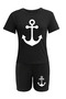 Viscose Women's Set - Short Sleeve and Printed Anchor - 4