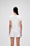 Violet O-neck T-shirt Off-white White Basic Women's T-shirt - 4
