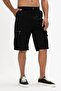 حبل Sweatshorts السراويل السوداء للرجال - 2