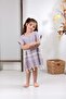 Cotton Children's Peshtemal Poncho Bathrobe Beach Towel Lilac