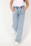 Girl's Blue Waist Elastic Wide Leg Jeans - 2