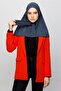 Practical Scarf Shawl with Snap Fasteners, Practical Hijab Bonnet Scarf Shawl, Snap Fastener Combed Cotton Shawl, Sports Scarf Shawl Anthracite - 2