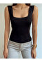 Women's Square Neck Premium Texture Knitwear Thick Sling Blouse - 2