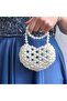Pearl Heart Bag, Small 15x11 Love Bag, Clutch Bag, Handmade, Stylish Domed Bag - 3