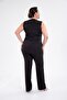 Large Size112035 - Button Detailed Vest Set - 4