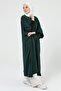 Women's Buttoned Long Loose Winter Knitwear Poncho 4253 - 3