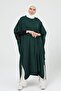 Women's Buttoned Long Loose Winter Knitwear Poncho 4253