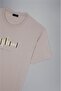 Men's Logo Printed Crew Neck Regular Cut Beige T-Shirt24411126-029 - 4
