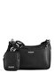 Women's Black Shoulder Bag with Brand Logo and Adjustable Shoulder Strap50516579-001