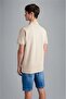 Men's Polo Neck Button Closure Short Sleeve Brown Polo Neck T-Shirt24411236-101 - 2