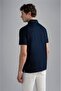 Men's Cotton Polo Collar Button Closure Short Sleeve Navy Blue Polo Collar T-shirt24411271-013 - 3