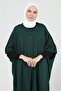Women's Buttoned Long Loose Winter Knitwear Poncho 4253 - 4