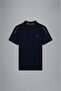 Men's Polo Collar Button Closure Short Sleeve Navy Blue Polo Collar T-Shirt24411313-013 - 5