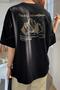 Arid Mountain Black Oversize Salas Boyfriend Women's T-shirt - 3