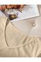 V-Neck (plain Patternless) Basic Cotton T-shirt - 2