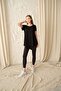 Black T-Shirt Single Piece - 2