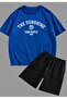 Modern Men's Oversize T-Shirt and Shorts Set - Plus Size, Custom Design, Sunshine Printed