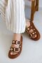 Glamour Double Banded Gold Buckle Detailed Daily Comfort Women's Slippers - 3