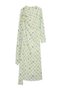 Floral Print Woven Evening Dress with Yellow Shawl Neckline Tctss24Db00063 - 6
