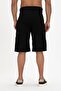 حبل Sweatshorts السراويل السوداء للرجال - 5