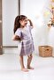 Cotton Children's Peshtemal Poncho Bathrobe Beach Towel Lilac - 3