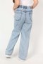 Girl's Blue Waist Elastic Wide Leg Jeans - 4