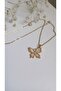 Butterfly Pendant Steel Necklace Steel Women's Vintage Design 316L Stainless Steel - 4