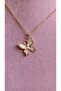 Butterfly Pendant Steel Necklace Steel Women's Vintage Design 316L Stainless Steel