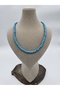Turquoise / Turquoise Natural Stone Necklace 6 mm