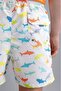 Men's Quick Drying Fabric Regular Cut White Swim Shorts24415042-L10 - 3