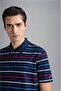 Men's Cotton Polo Collar Button Closure Short Sleeve Navy Blue Polo Collar T-shirt24411292-198 - 3