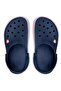 حذاء Crocband للجنسين باللون الأزرق الداكن مع خطوط باللونين الأحمر والأبيض - 2