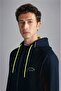 Men's Long Sleeve Zippered Navy Blue Sweatshirt with Brand Logo24411878-013 - 2