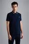 Men's Cotton Polo Collar Button Closure Short Sleeve Navy Blue Polo Collar T-shirt24411286-013