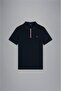 Men's Cotton Polo Collar Button Closure Short Sleeve Navy Blue Polo Collar T-shirt24411314-013 - 5