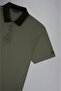 Men's Polo Collar Button Closure Short Sleeve Green Polo Collar T-Shirt24411261-089 - 6