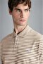 Men's Polo Neck Button Closure Short Sleeve Brown Polo Neck T-Shirt24411236-101 - 3