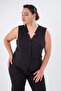 Large Size112035 - Button Detailed Vest Set - 6