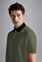 Men's Polo Collar Button Closure Short Sleeve Green Polo Collar T-Shirt24411261-089 - 2