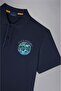Men's Cotton Polo Collar Button Closure Short Sleeve Blue Polo Collar T-Shirt24411352-013 - 5