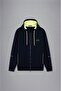 Men's Long Sleeve Zippered Navy Blue Sweatshirt with Brand Logo24411878-013 - 4
