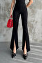 Women's Flare Leg Palazzo Trousers Black - 2