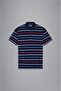 Men's Cotton Polo Collar Button Closure Short Sleeve Navy Blue Polo Collar T-shirt24411292-198 - 5