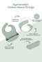 3-Piece Silicone Feeding Set - Silicone Bib, Vacuum Plate, Cup with Handle - Green - 4