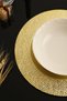 Mercan Gold Colored 6-piece Charger Set - Luxury Hard Plastic - 4