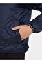 Women's Hooded Zipper Closure Long Sleeve Navy Blue Coat DW0DW17242-C1G - 4