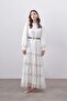 Satin Dress - Guipure Detailed