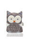 Cherry Seeds Filled Velvet Colic Owl Shaped Pillow, Newborn, Grey, 0 Months+ - 3