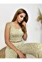 Women's Yellow Floral Printed Athlete Pantalon Pajama Set - 4